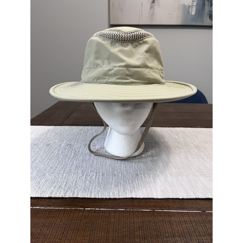 Tilley Endurables LTM6 Airflo Hat 7 1/2 Khaki Beige Wide Brim Hiking Fishing